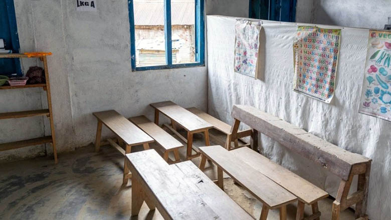 An empty classroom in India. Photo: © World Bank