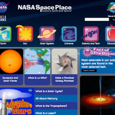 Screenshot of SpacePlace website