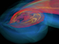 computer simulation showing the rapid formation of an accretion disk