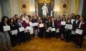Youth Ambassadors 2016 receive their certificates. ( ©U.S. Embassy Paris)