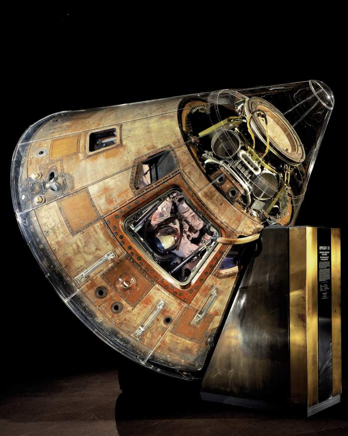 Apollo 11 command module Columbia in the Boeing Milestones of Flight Hall