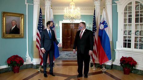 Secretary Pompeo meets with Slovenian Foreign Minister Anze Logar, at the Department of State.