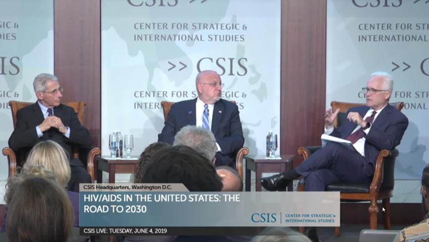 Dr. Fauci and Dr. Redfield discuss HIV in the United States: The Road to 2030 on June 4, 2019 at CSIS