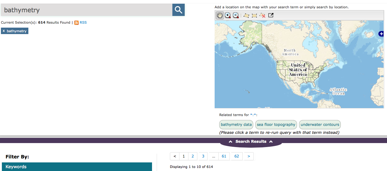 Search query for 'bathymetry' | Science Data Catalog