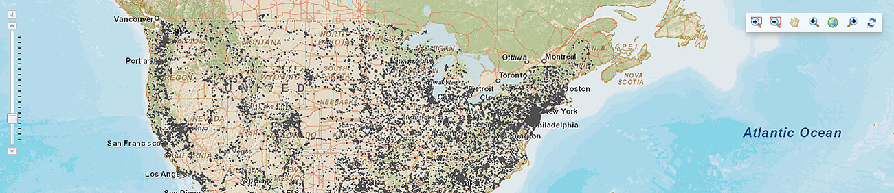 Screenshot of the National Water Information System (NWIS): Mapper.