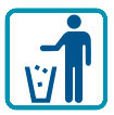 lend a hand to trash removal icon