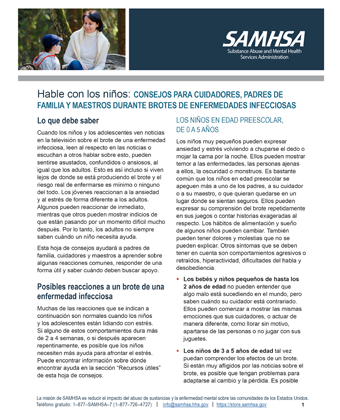 Hable con los niños: Consejos para cuidadores, padres de familia y maestros durante brotes de enfermedades infecciosas 