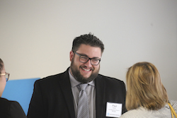 small-business program manager Paul Sedillo presenting to small-business representatives and owners during a forum last year