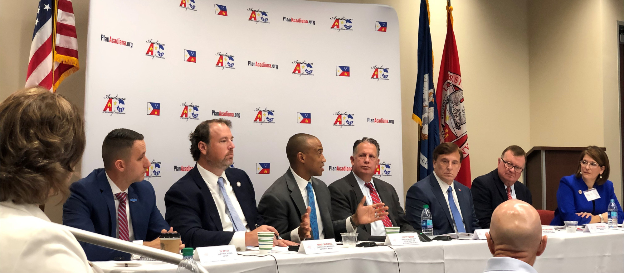 Executive Director Turner, Assistant Secretary Fleming, and Delta Regional Authority Federal Co-Chairman Chris Caldwell lead a discussion of economic development in Opportunity Zones in Louisiana