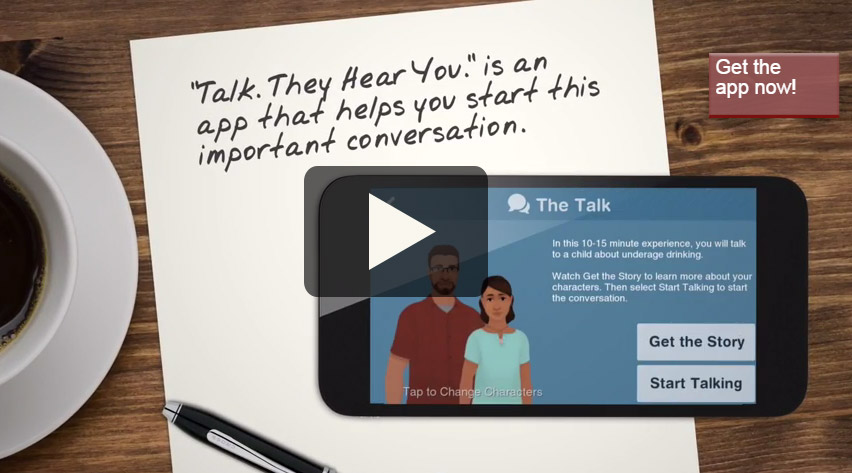 Screenshot of the Talk. They Hear You app explanatory video