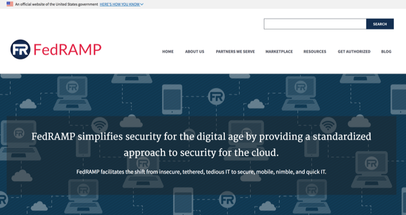 A screenshot of the FedRAMP website