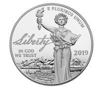Preamble to the Declaration of Independence 2019 Platinum Proof Coin - Liberty