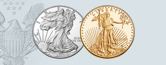 Classic American Eagle Coins in Gold and Silver