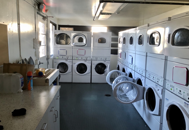 Laundry room at the Pacific campus