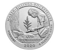 Marsh-Billings-Rockefeller National Historical Park 2020 Uncirculated Five Ounce Silver Coin