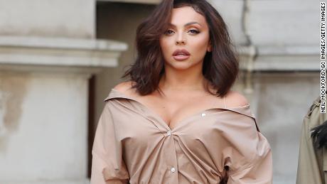 LONDON, ENGLAND - SEPTEMBER 15: Jesy Nelson from Little Mix seen leaving the Langham Hotel ahead of their performance of BBC Radio One Live Lounge on September 15, 2020 in London, England. (Photo by Neil Mockford/GC Images)