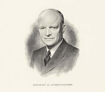 Dwight D. Eisenhower Engraved Presidential Portrait - Small