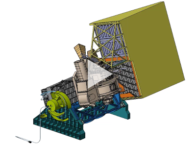 Computer rendering of the OCI in operation. The OCI tilt will help avoid sun glint.