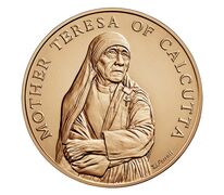 Mother Teresa of Calcutta Bronze Medal 1.5 Inch