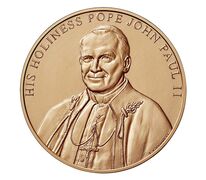 Pope John Paul II Bronze Medal 1.5 Inch