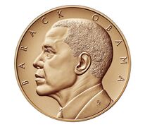 Barack Obama (Second Term) Bronze Medal 1 5/16 Inch