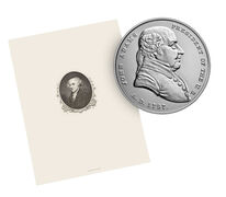 John Adams Presidential Silver Medal & Portrait Bundle