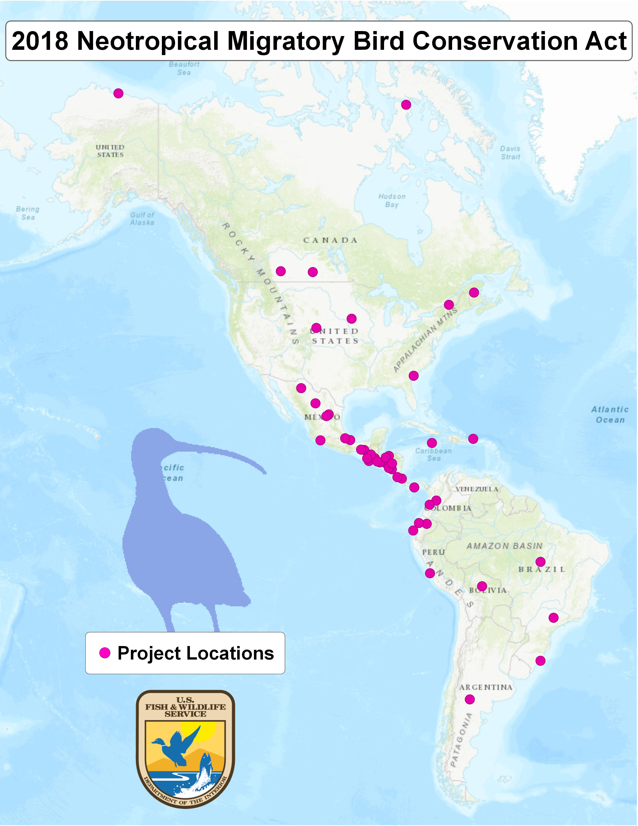 Map of 2013 NMBCA projects