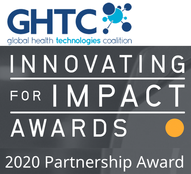 GHTC logo and Innovation award notice