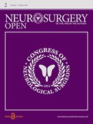 Cover image of current issue from Neurosurgery Open