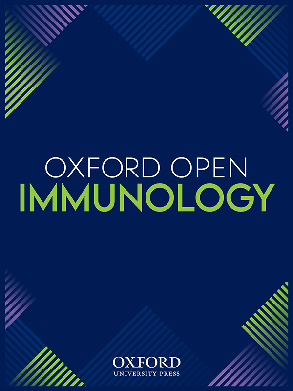 Cover image of current issue from Oxford Open Immunology