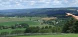 A hiker enjoys the view along the North Country Trail in New York.