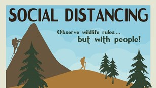 Image of a safety infographic about social distancing