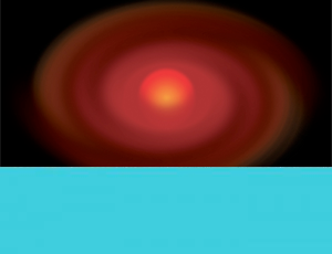 Illustration of a red protostar