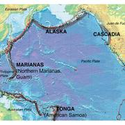 Tectonic Features of World with Subduction Zones Highlighted