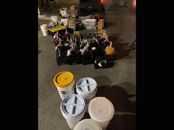 Authorities say a large amount of wine and other evidence were seized at the Rainsville Waste Water Treatment Plant, a building owned and operated by the City of Rainsville.