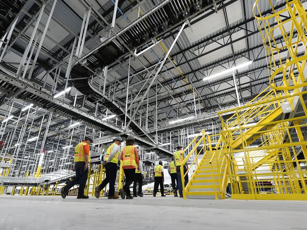 Sneak peek inside the new Amazon Fulfillment Center in Bessemer.  (Joe Songer | jsonger@al.com).