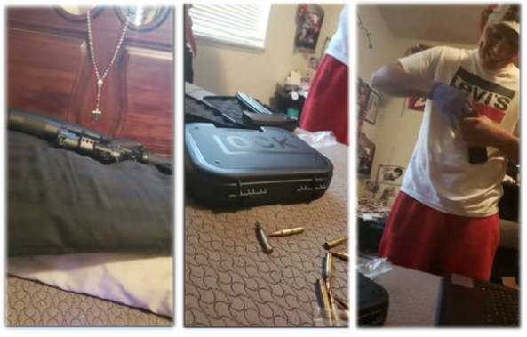 Court documents contain stills from an Instagram video believed to show Fernando Madrigal loading a magazine on July 6, 2019. (Courtesy FBI via court records)