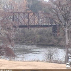 View of river and bridge from webcam