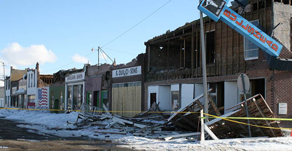 Earthquake damage in Wells Nevada