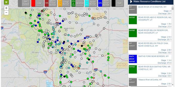 Current Wyoming-Montana Water Conditions