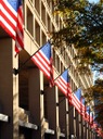 Flags and Banners at FBI Headquarters