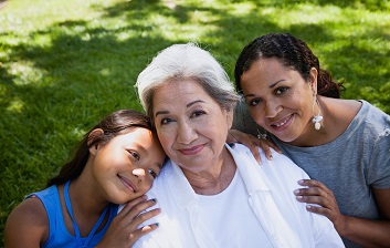 Three generations of women.