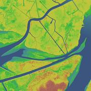 Digital Elevation Model in the Atchafalaya Basin, LA