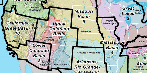 Map of Region 7 Upper Colorado River Basin 