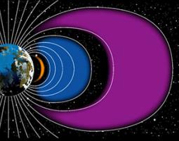 Still capture of an SDO video showing artificial radiation belts