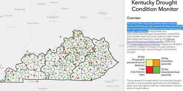 USGS Kentucky Drought Condition Monitor