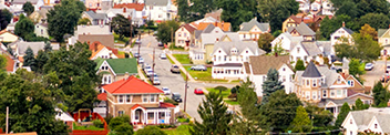 Isometric view of a suburbia