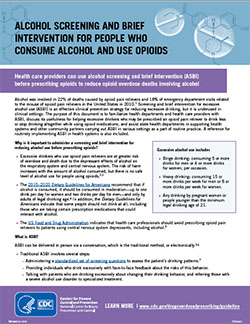 NEW! Alcohol SBI for People Who  Consume Alcohol and Use Opioids