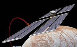 Artist concept of spacecraft with mirrors in orbit