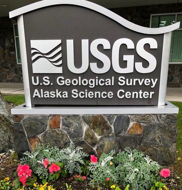 USGS Alaska Science Center sign